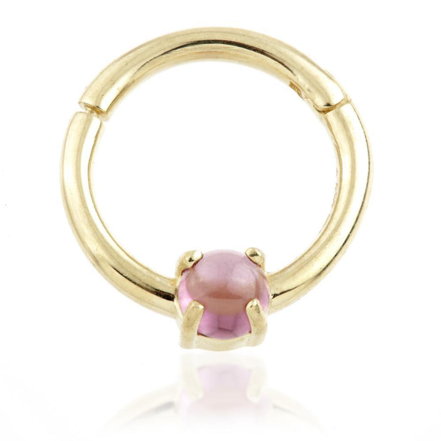 14ct Gold Rhodolite Daith Ring - ZuZu Jewellery