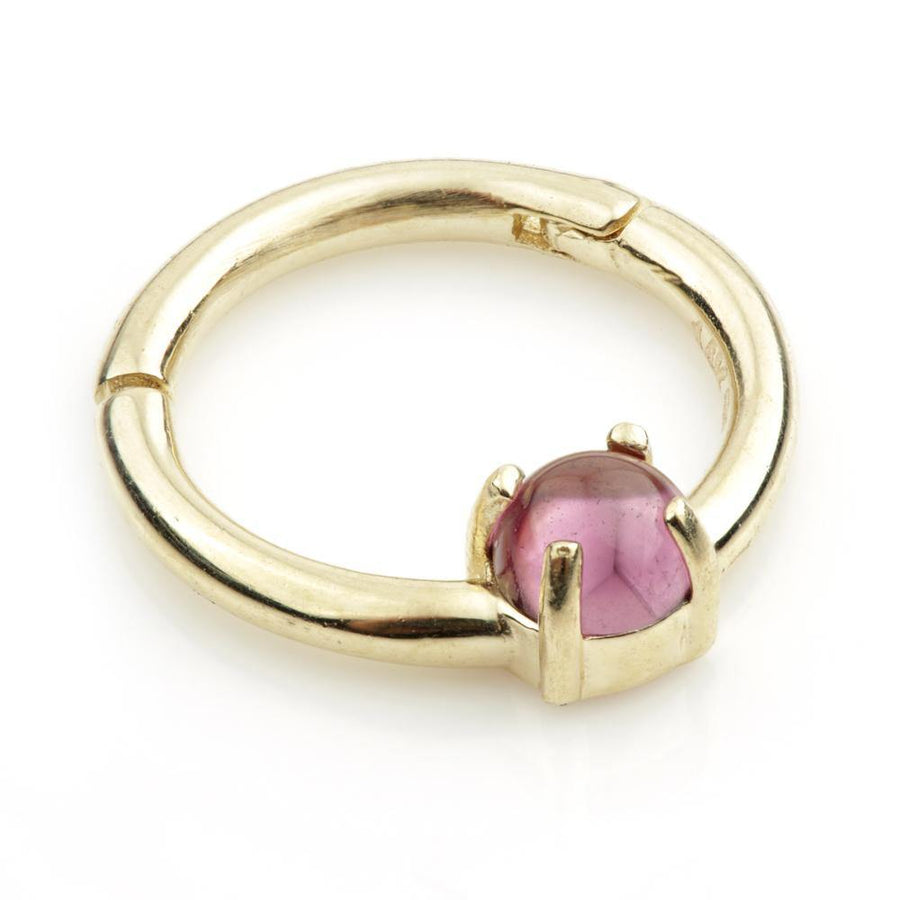 14ct Gold Rhodolite Daith Ring - ZuZu Jewellery