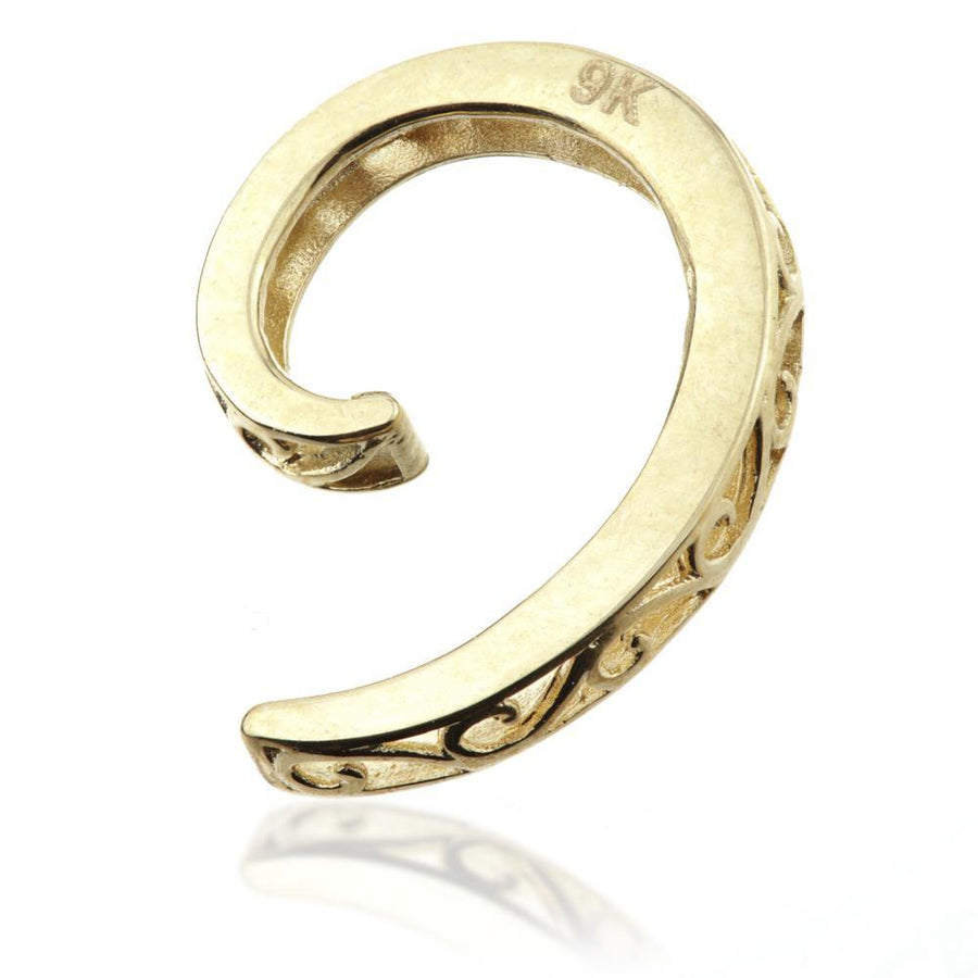 9ct Gold Filigree Spiral Ear Cuff - Conch Ring - ZuZu Jewellery