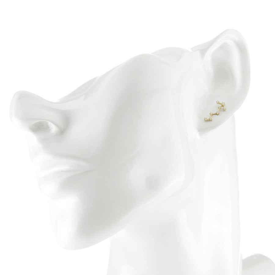 9ct Yellow Gold Gem Constellation Zodiac Earrings Studs - Scorpio - ZuZu Jewellery
