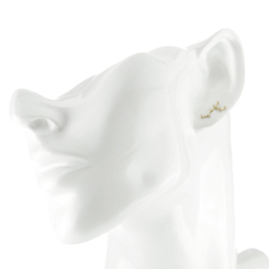 9ct Gold Gem Constellation Zodiac Earrings - Virgo - ZuZu Jewellery