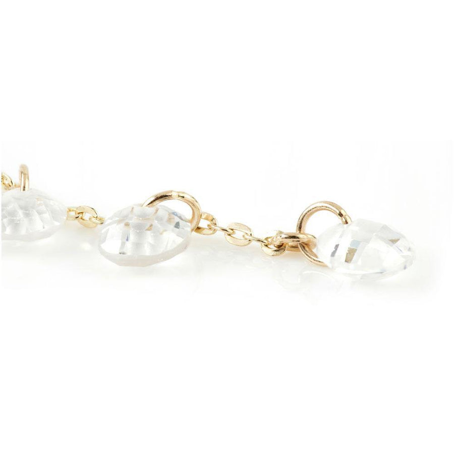 9ct Gold Hanging Crystal Threader Earrings - ZuZu Jewellery