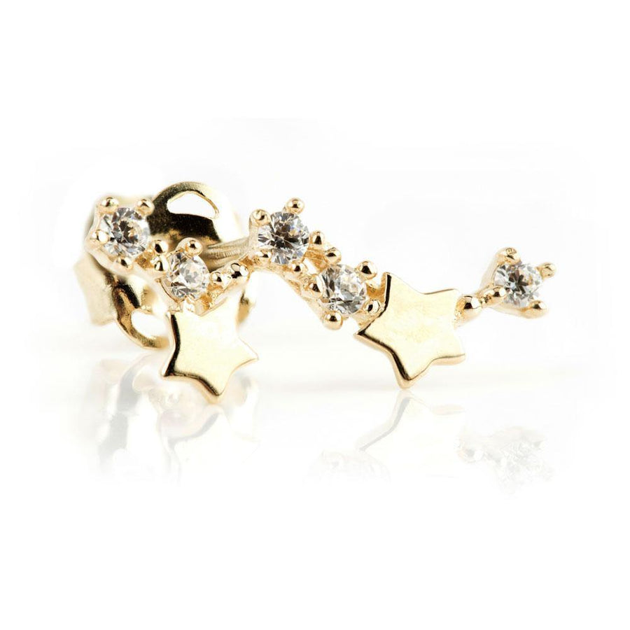 9ct Gold Constellation & Stars Stud Earrings - ZuZu Jewellery