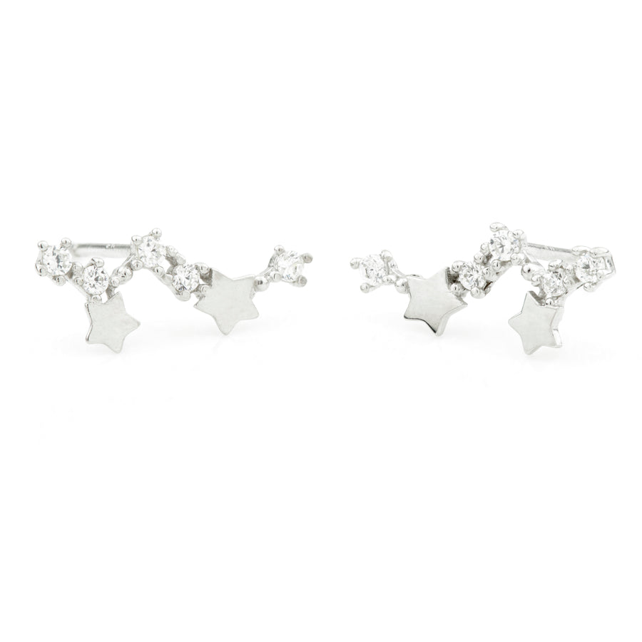 9ct Gold Constellation & Stars Stud Earrings