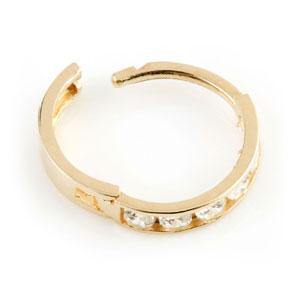 9ct Gold Small Thin Channel Crystal Huggie Earring - ZuZu Jewellery