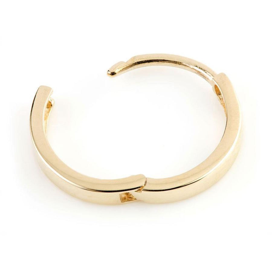 9ct Gold Flat Band Cartilage 11mm Huggie Hoop Earring - ZuZu Jewellery