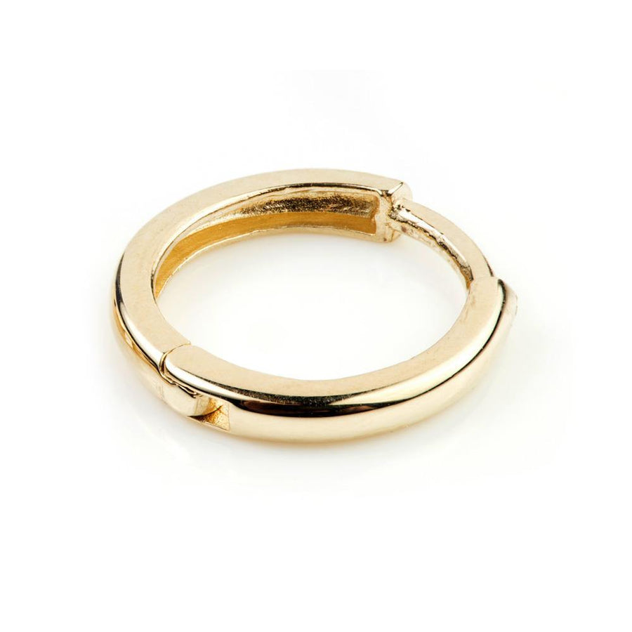 9ct Gold Plain Rounded Cartilage 9mm Huggie Hoop Earring - ZuZu Jewellery