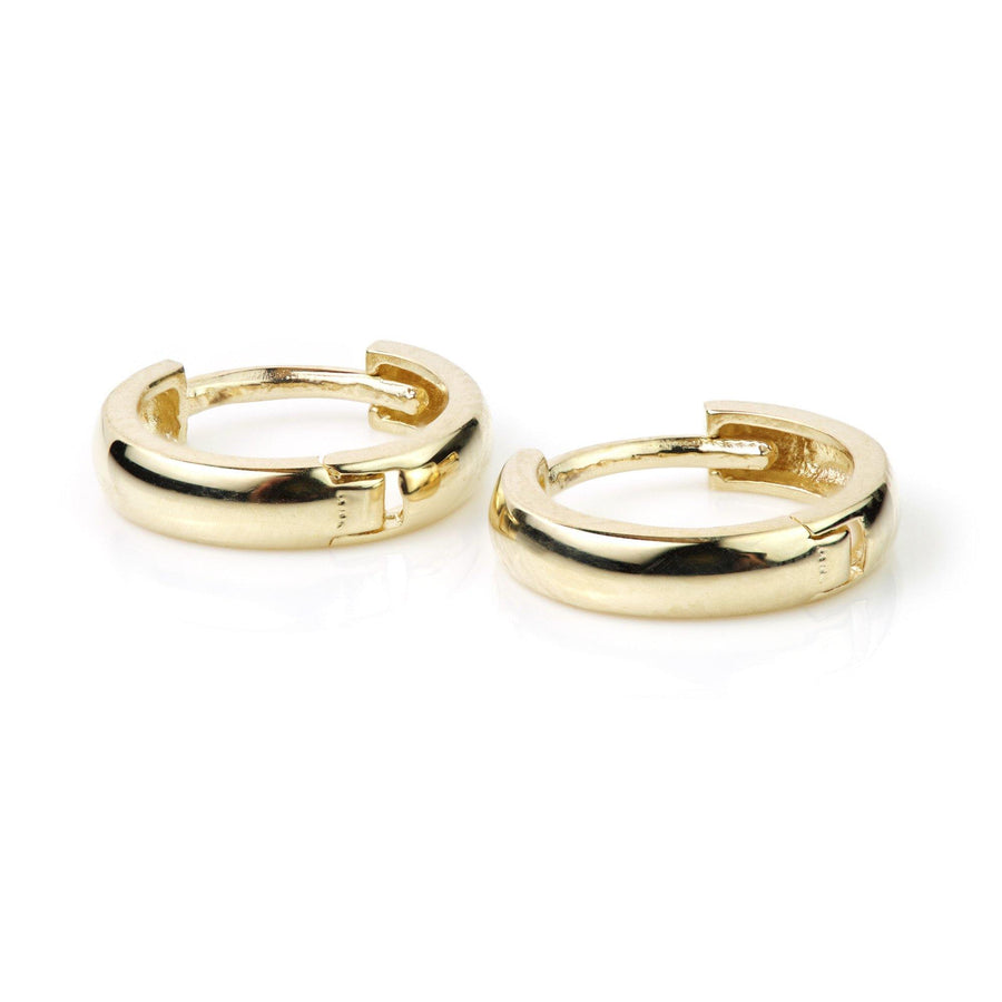 9ct Yellow Gold Plain Cartilage 10mm Huggie Earring On Sale ZuZu