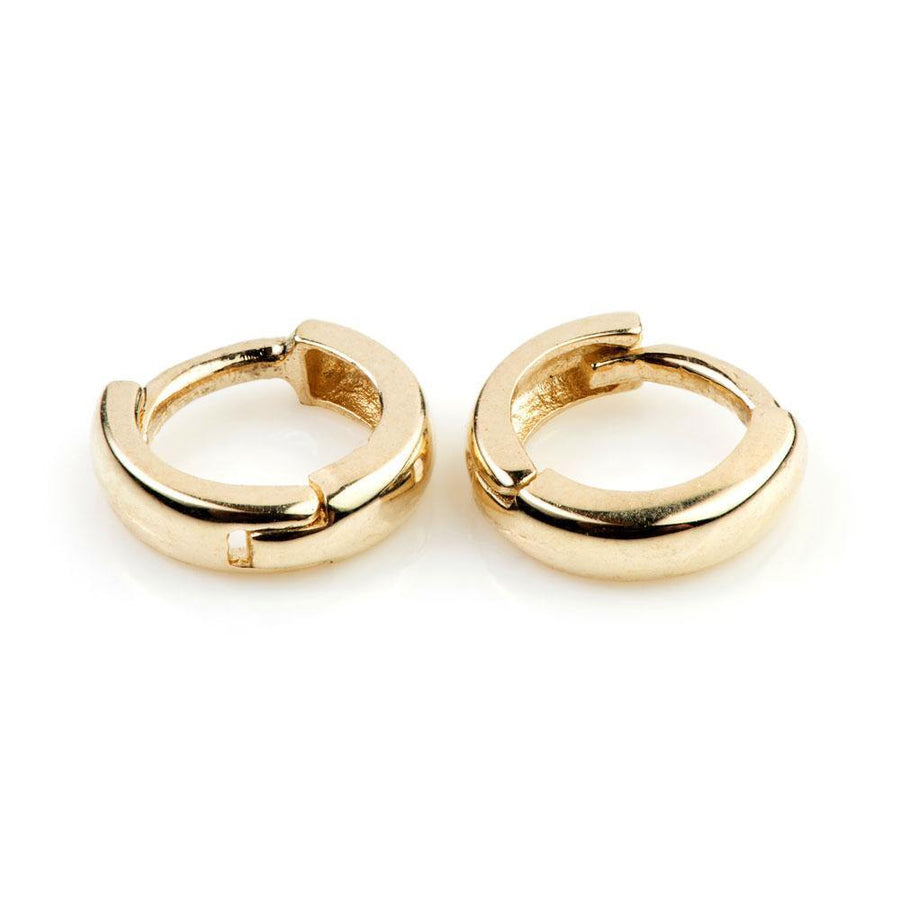 9ct Gold Tiny Plain Cartilage 5mm Huggie Hoop Earring - ZuZu Jewellery