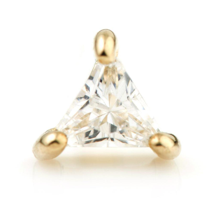 9ct Gold Triangular Gem Cartilage Bar - ZuZu Jewellery
