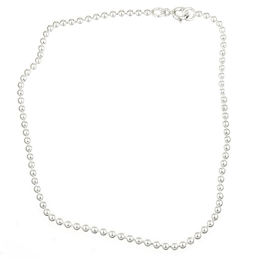 Sterling Silver Ball Bead Anklet - ZuZu Jewellery