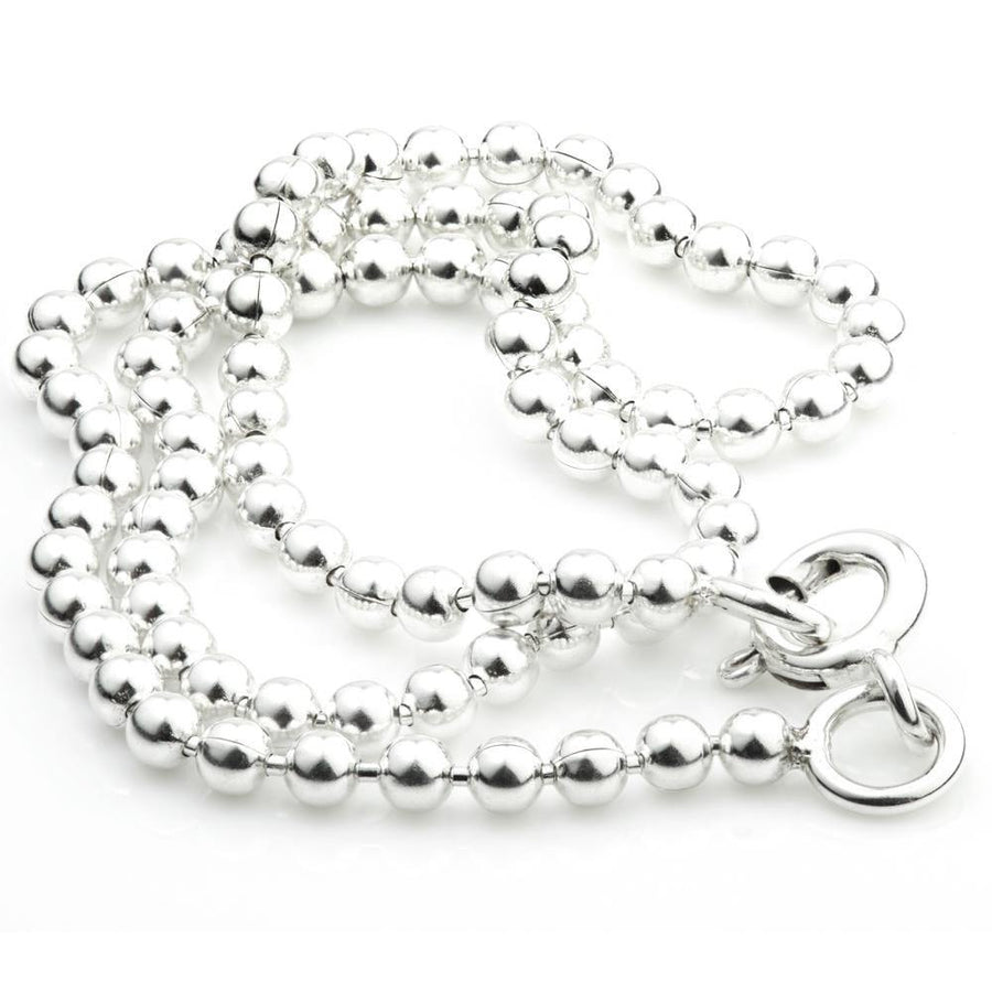 Sterling Silver Ball Bead Anklet - ZuZu Jewellery