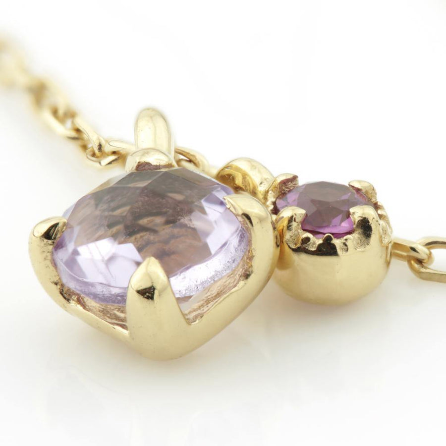 Leto Gold Vermeil Amethyst & Garnet Choker Necklace - ZuZu Jewellery