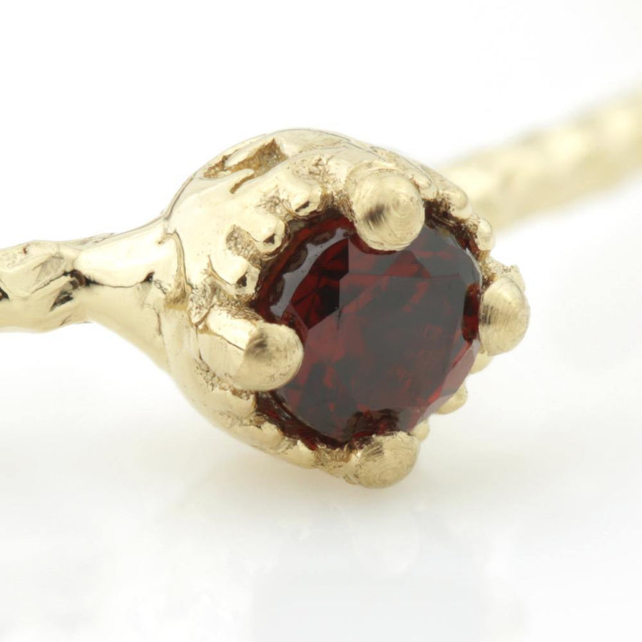 Nyx Gold Garnet Stacking Ring - ZuZu Jewellery