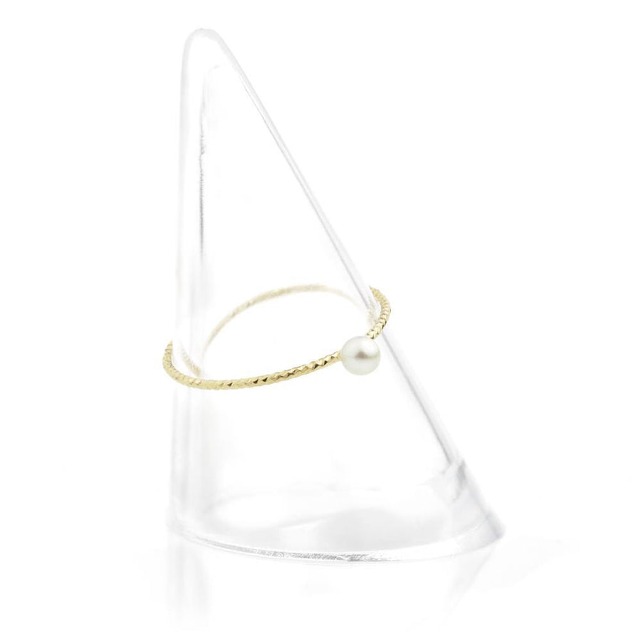 Nyx Gold Pearl Stacking Ring - ZuZu Jewellery