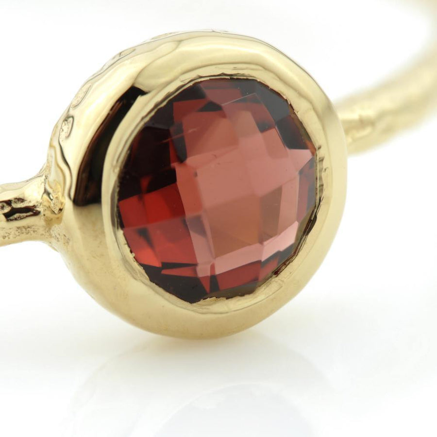 Hera Gold Vermeil Garnet Stacking Ring - ZuZu Jewellery
