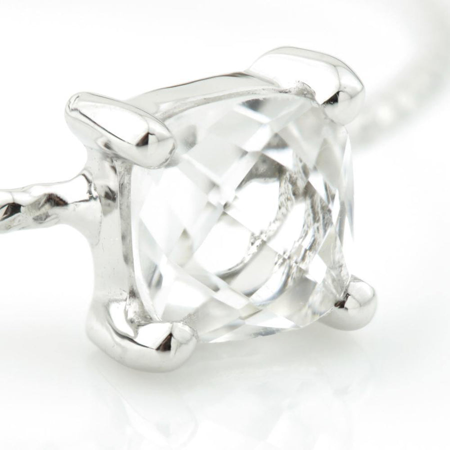 Ceto Silver Quartz Crystal Stacking Ring - ZuZu Jewellery