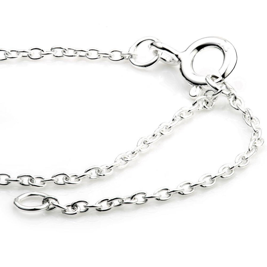 Sterling Silver Bracelet With Crystal Rowan Leaf - ZuZu Jewellery