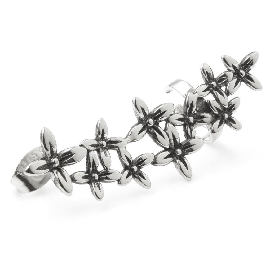 Clematis Flowers Surgical Steel Ear Cuff - ZuZu Jewellery