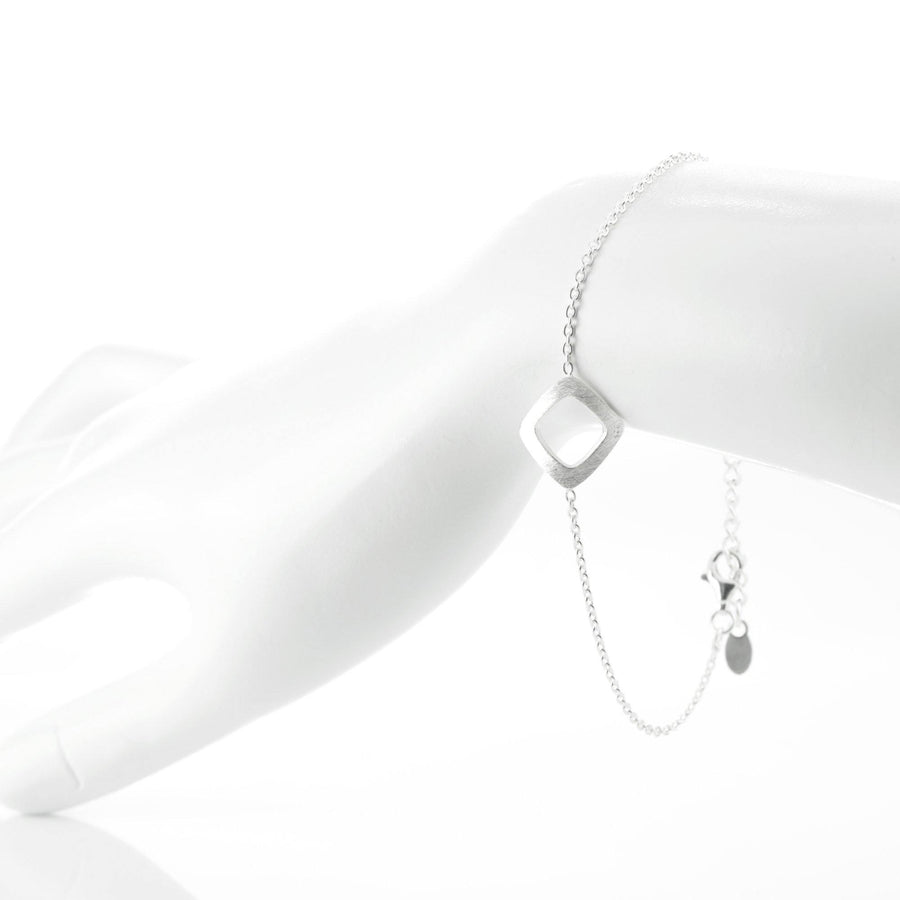 Silver Simply Square Chain Bracelet - ZuZu Jewellery