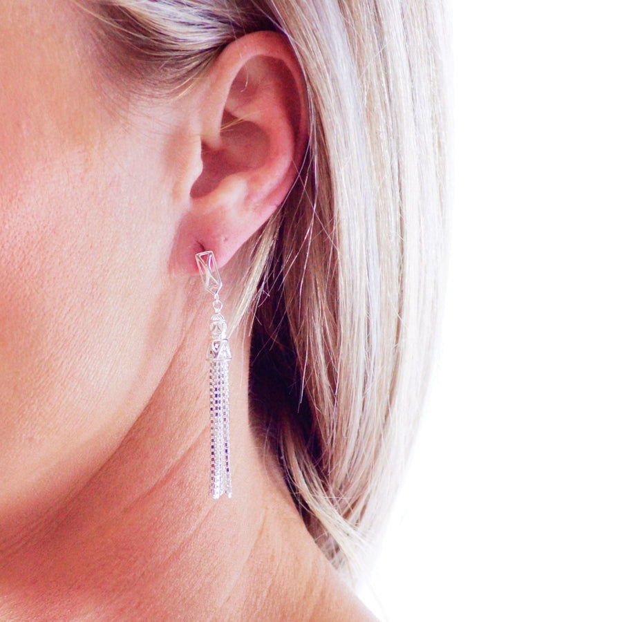 Sterling Silver Chandelier Drop Earrings - ZuZu Jewellery