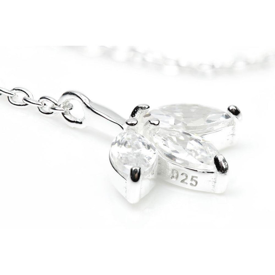 Sterling Silver Crystal Flower Threader Earrings - ZuZu Jewellery