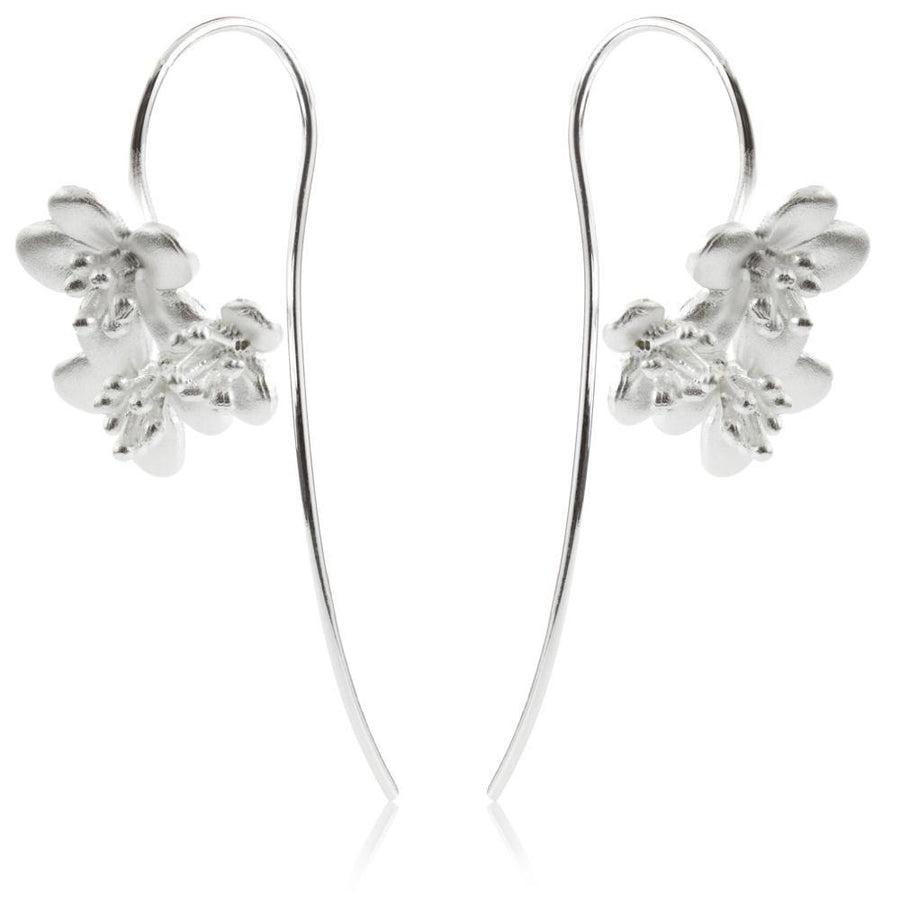 Sterling Silver Daisy Pull Through Earrings - ZuZu Jewellery