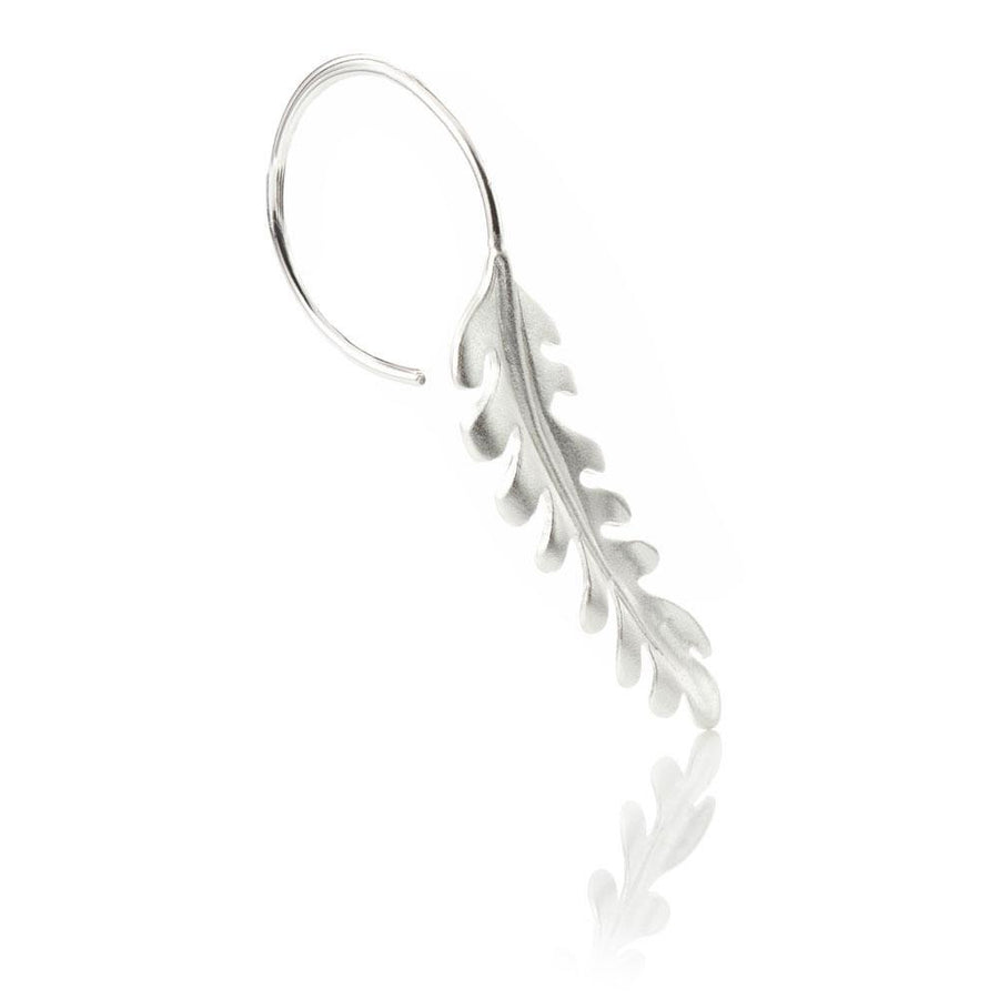 Sterling Silver Feather Pull Through Earrings - ZuZu Jewellery