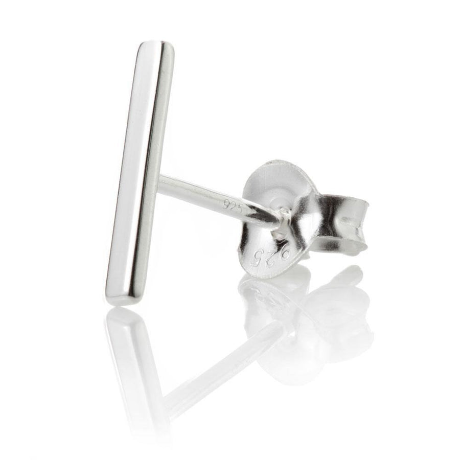 Sterling Silver Small Bar Stud Earrings - ZuZu Jewellery