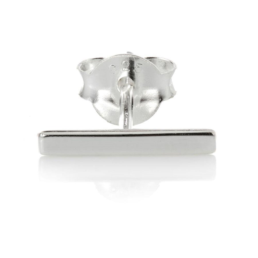 Sterling Silver Small Bar Stud Earrings - ZuZu Jewellery