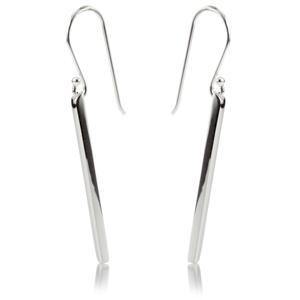 Sterling Silver Long Bar Drop Earrings - ZuZu Jewellery