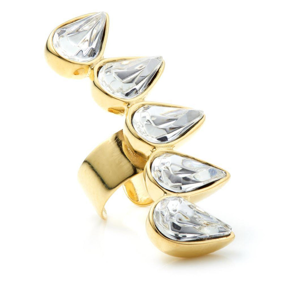 Gold Multiple Tear Ear Cuff - ZuZu Jewellery