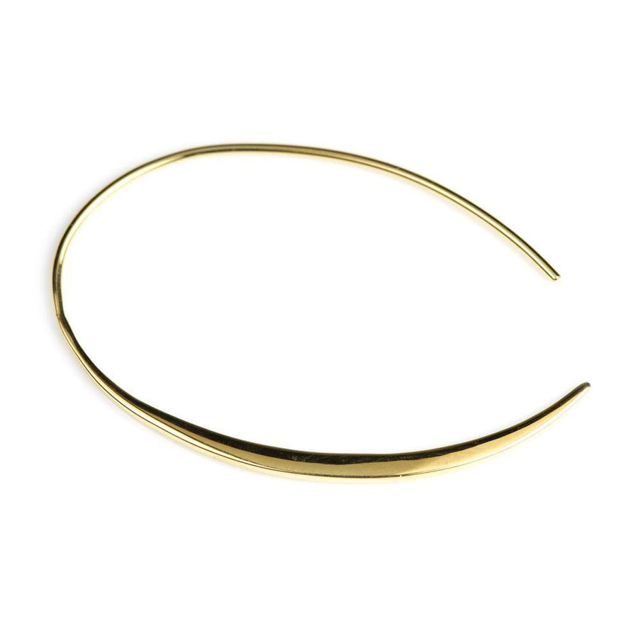 Gold Oval Pull Through Earrings - ZuZu Jewellery