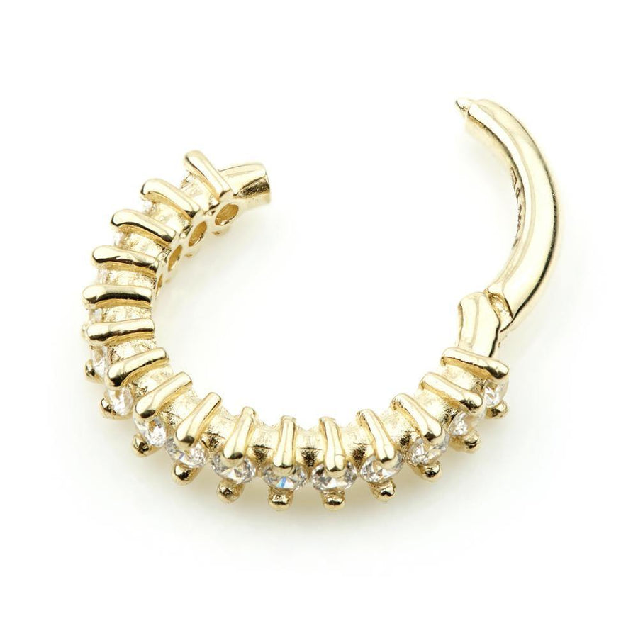 9ct Gold Hinge Eternity Rook Ring - ZuZu Jewellery