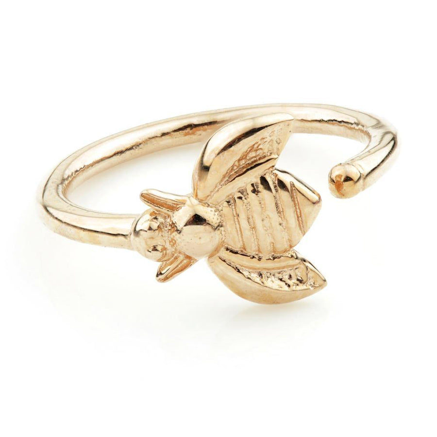 Solid Gold Bumblebee Twist Rook Ring - ZuZu Jewellery