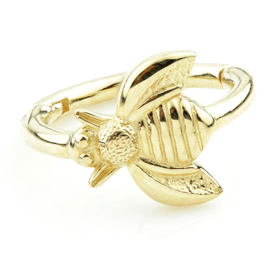 Solid Gold Bumblebee Hinge Rook Ring - ZuZu Jewellery