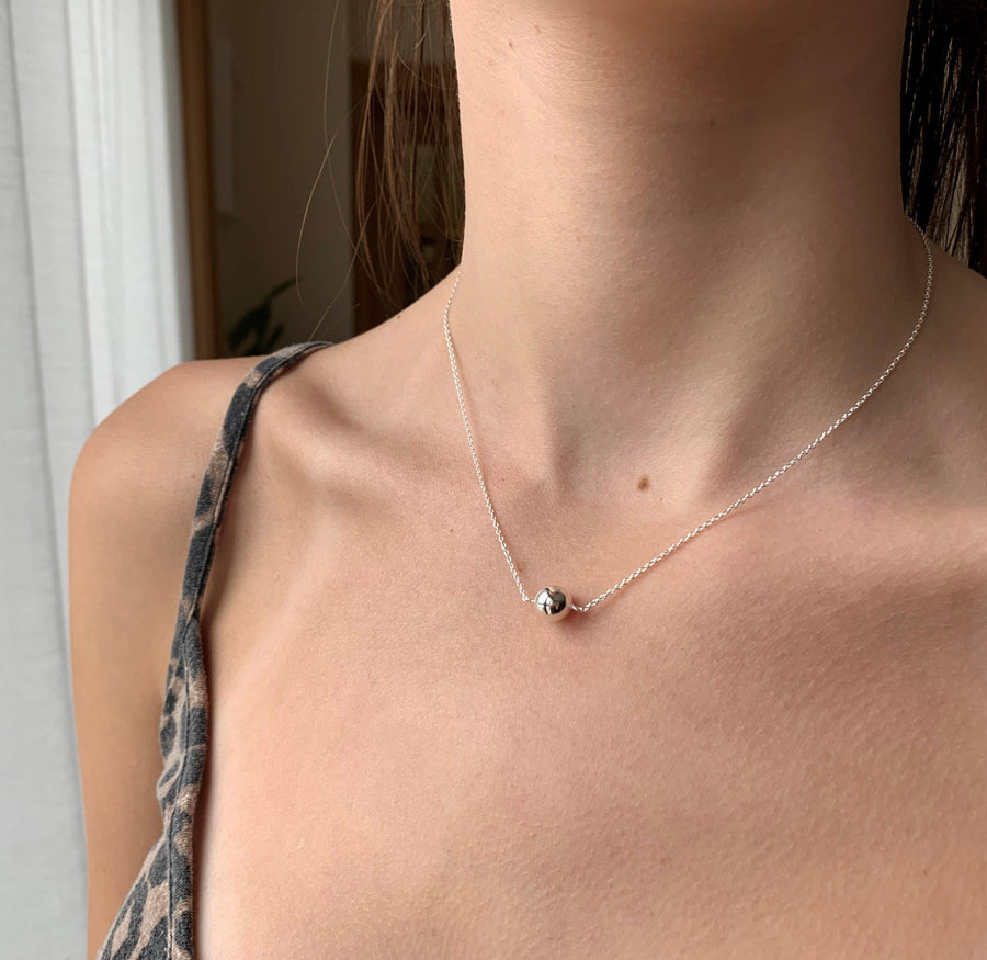 Steel Orb Choker Necklace - ZuZu Jewellery