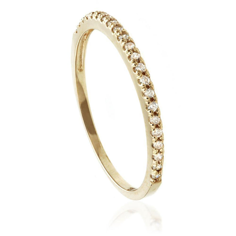 9ct Rose Gold Crystal Eternity Stacking Ring - ZuZu Jewellery