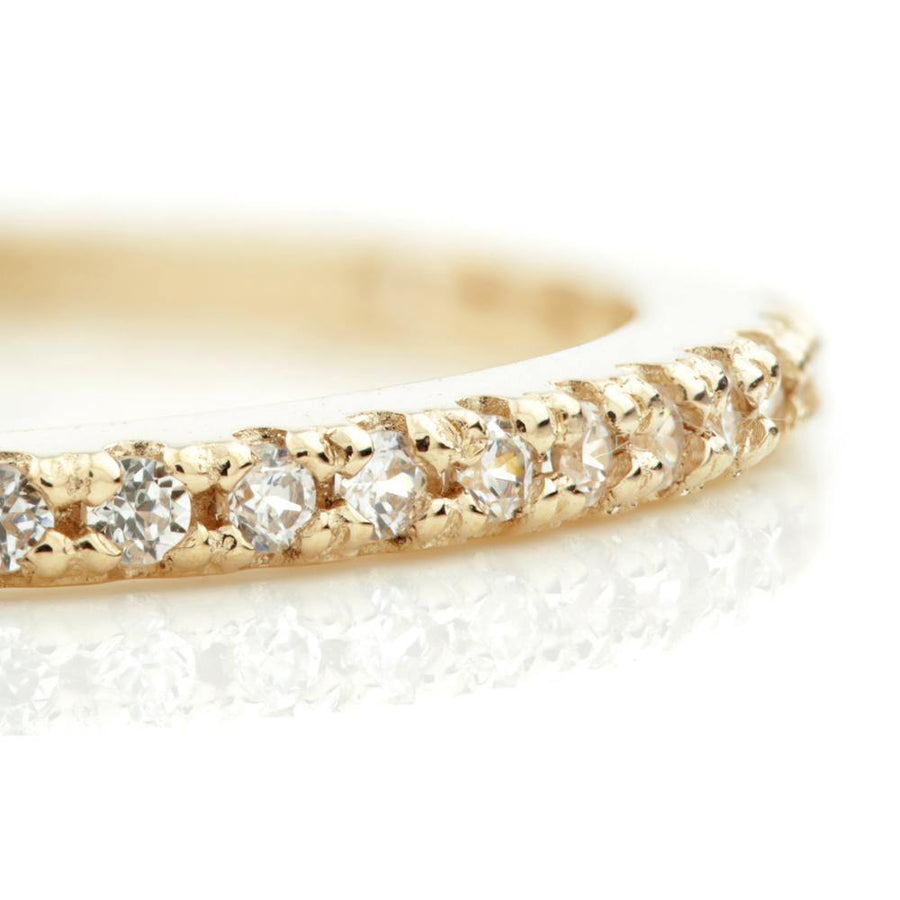 9ct Rose Gold Crystal Eternity Stacking Ring - ZuZu Jewellery