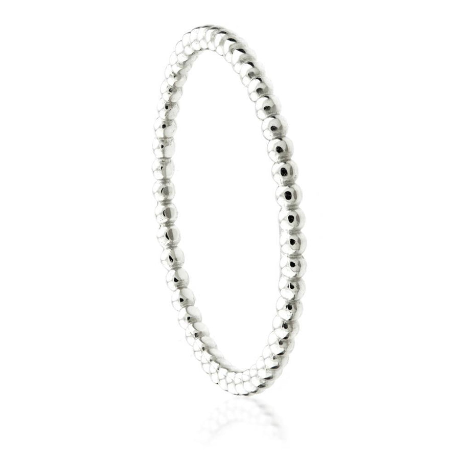 9ct White Gold Bubble Stacking Ring - ZuZu Jewellery