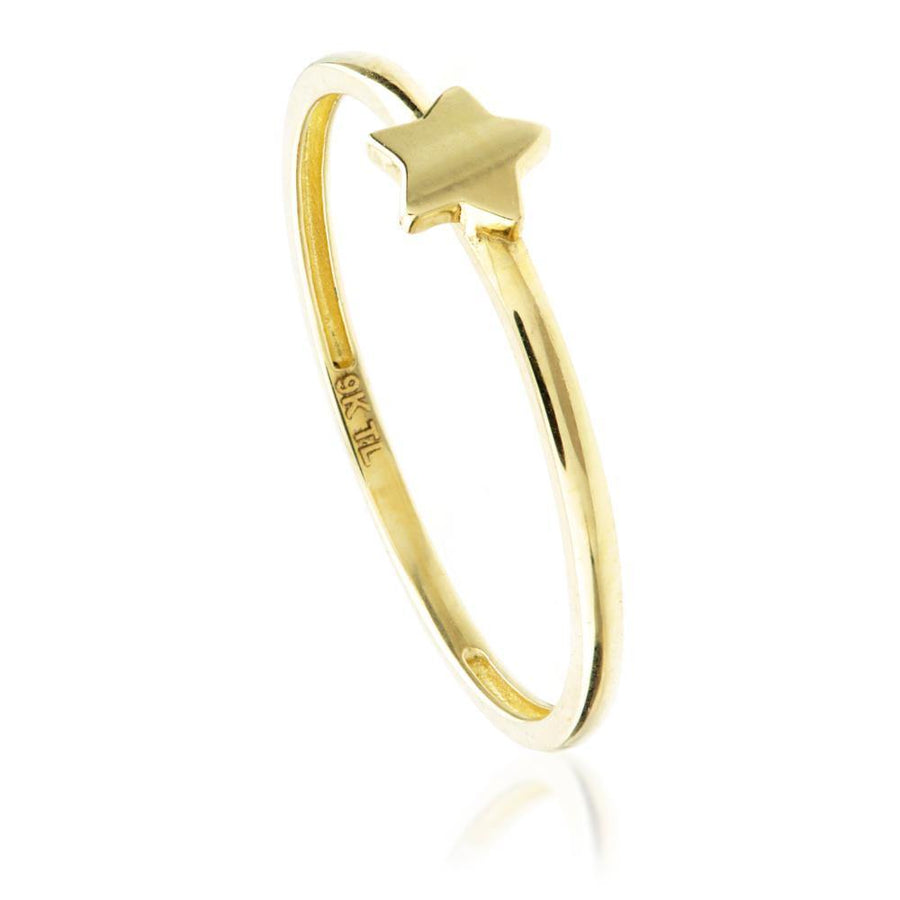 9ct Gold Multi Shape Triple Stacking Ring Set (3 Rings) - ZuZu Jewellery