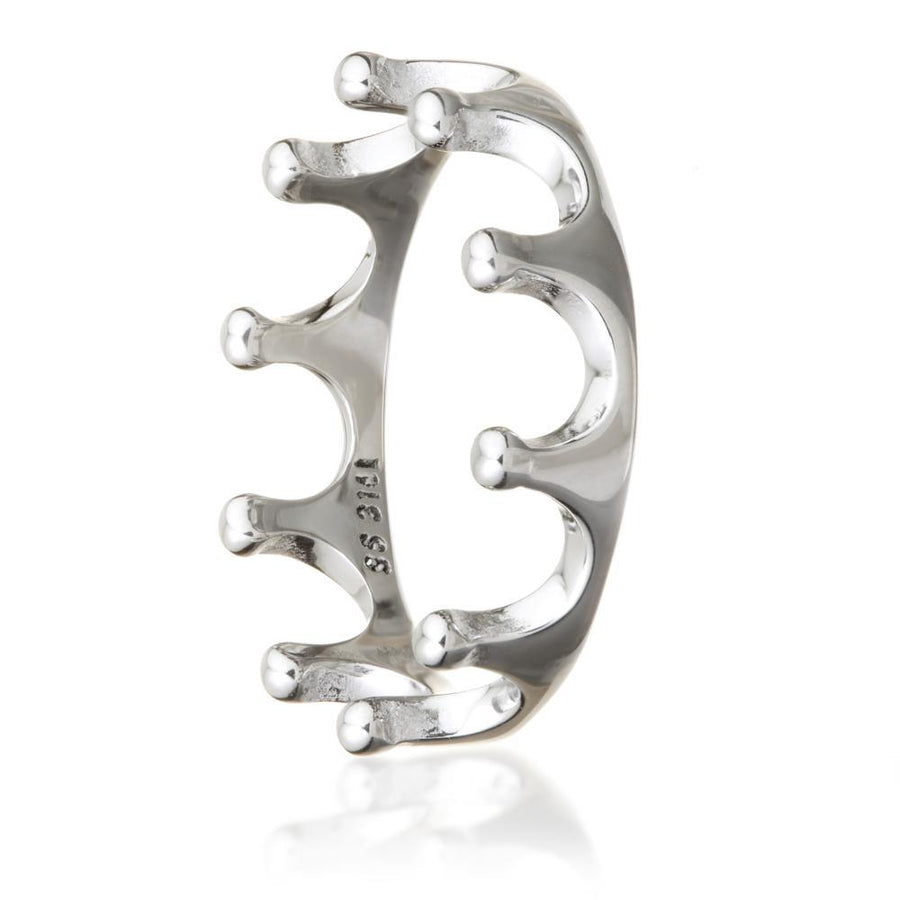 Steel Crown Ring - ZuZu Jewellery