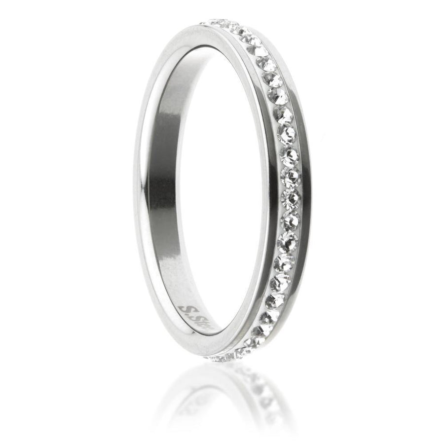 Swarovski Crystal Channel Eternity Ring - ZuZu Jewellery