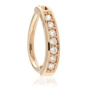 Solid Gold Oval Channel Rook Ring - ZuZu Jewellery