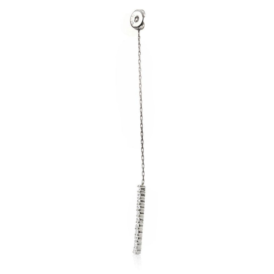 Crystal Pave Bar Long Earring Back - ZuZu Jewellery