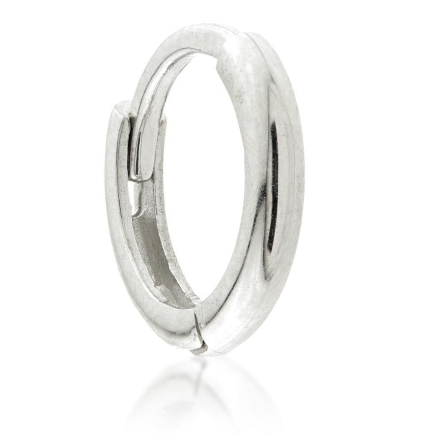 Sterling Silver Thin Plain Hoop Huggie Earrings - ZuZu Jewellery