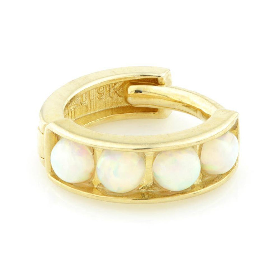9ct Gold Opal Stone Hoop Earring - ZuZu Jewellery
