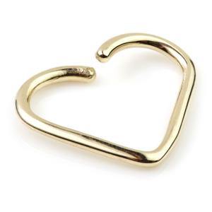 9ct Yellow Gold Plain Heart Ring - ZuZu Jewellery