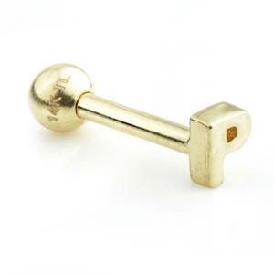 14ct Gold Letter Cartilage Bar Earring - 'P' - ZuZu Jewellery